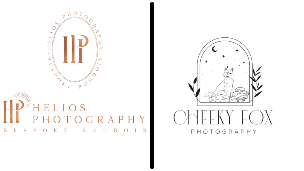 Helios Boudoir branding detail replacing Cheeky Fox to reflect a brand after niching into boudoir photography